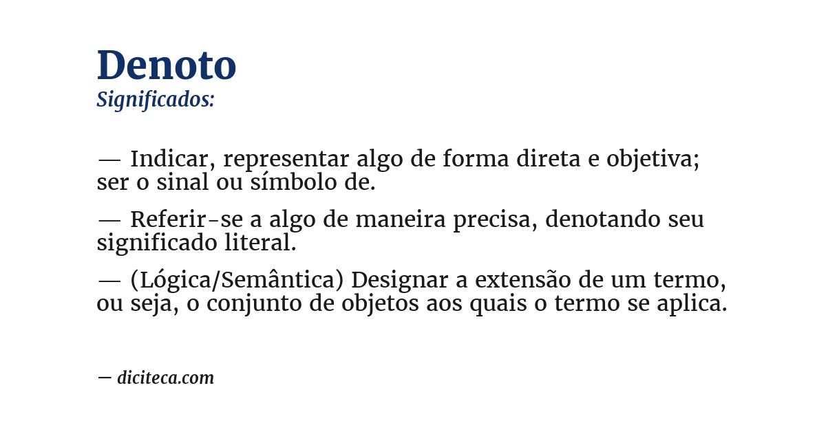 Significado de denoto