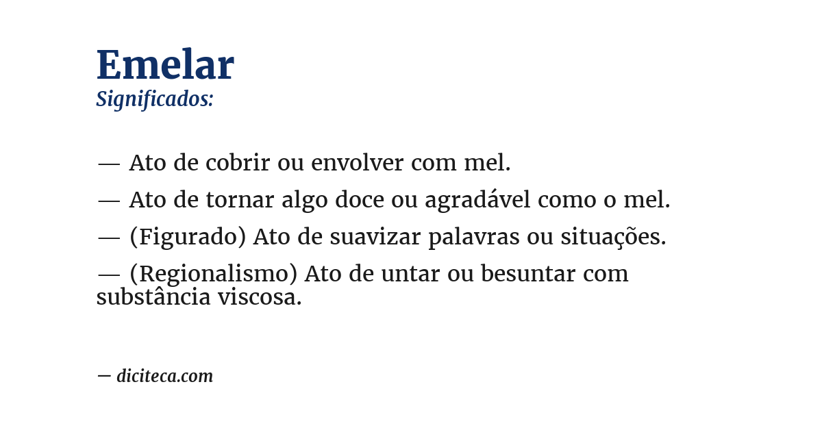 Significado de emelar