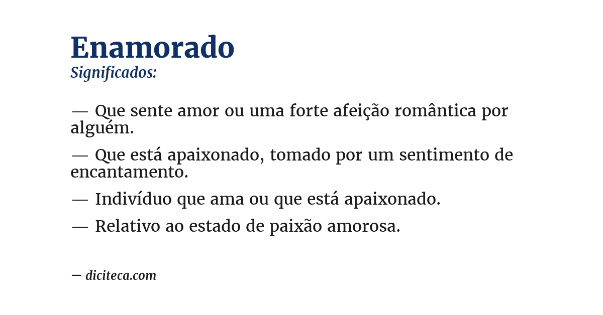 Significado de enamorado
