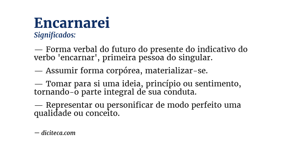 Significado de encarnarei