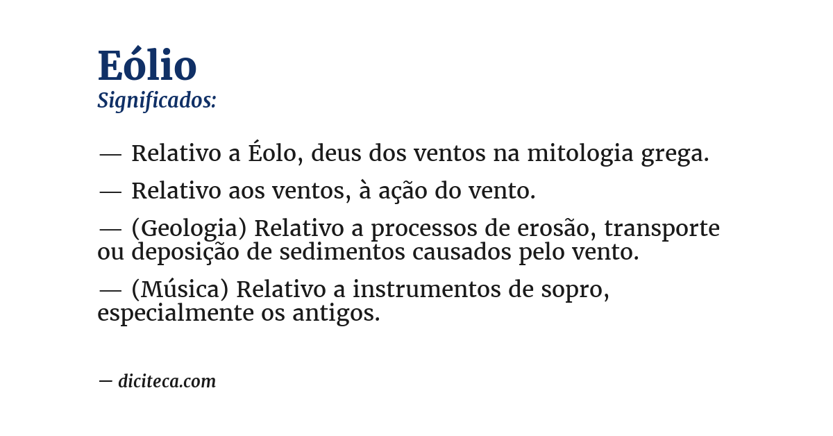 Significado de eólio