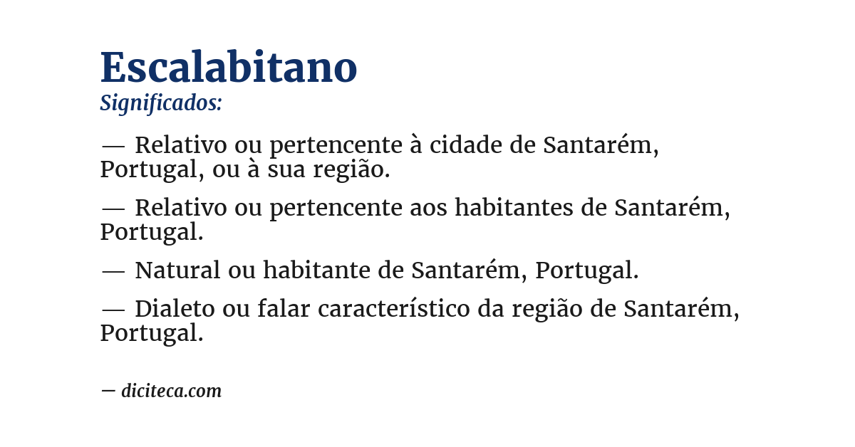 Significado de escalabitano