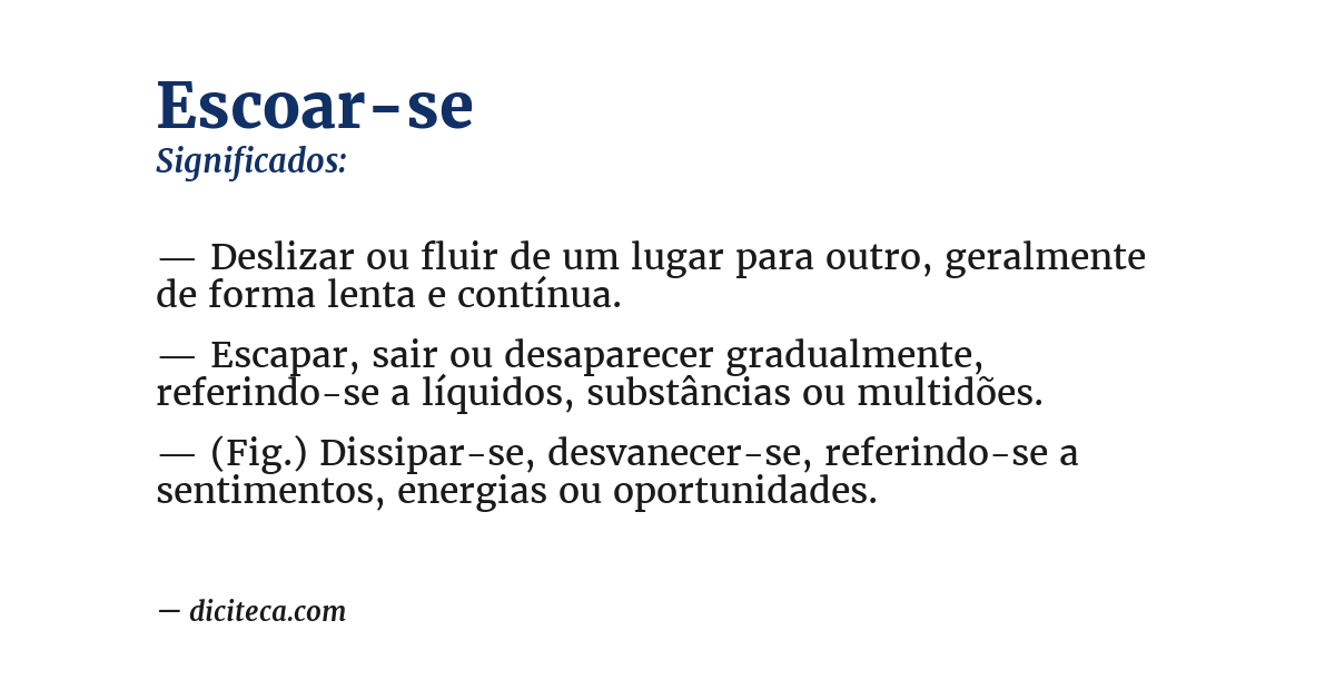 Significado de escoar-se