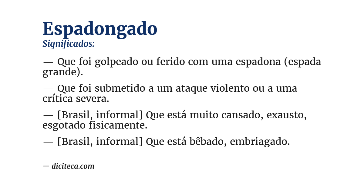Significado de espadongado