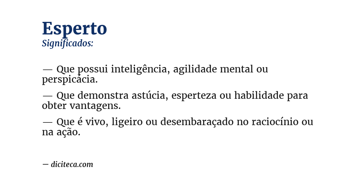 Significado de esperto