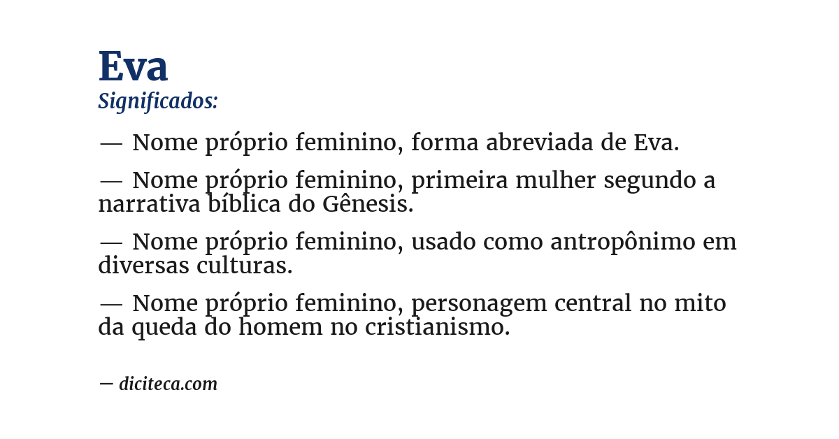 Significado de eva