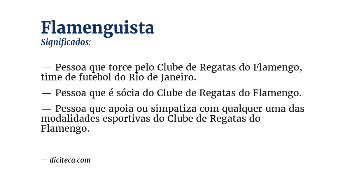 Significado de flamenguista