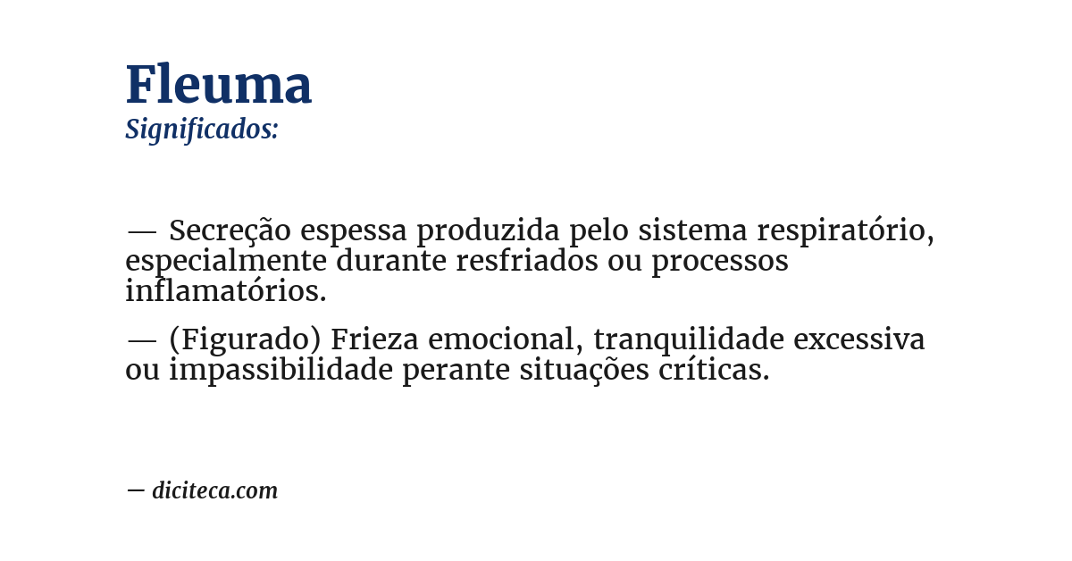 Significado de fleuma
