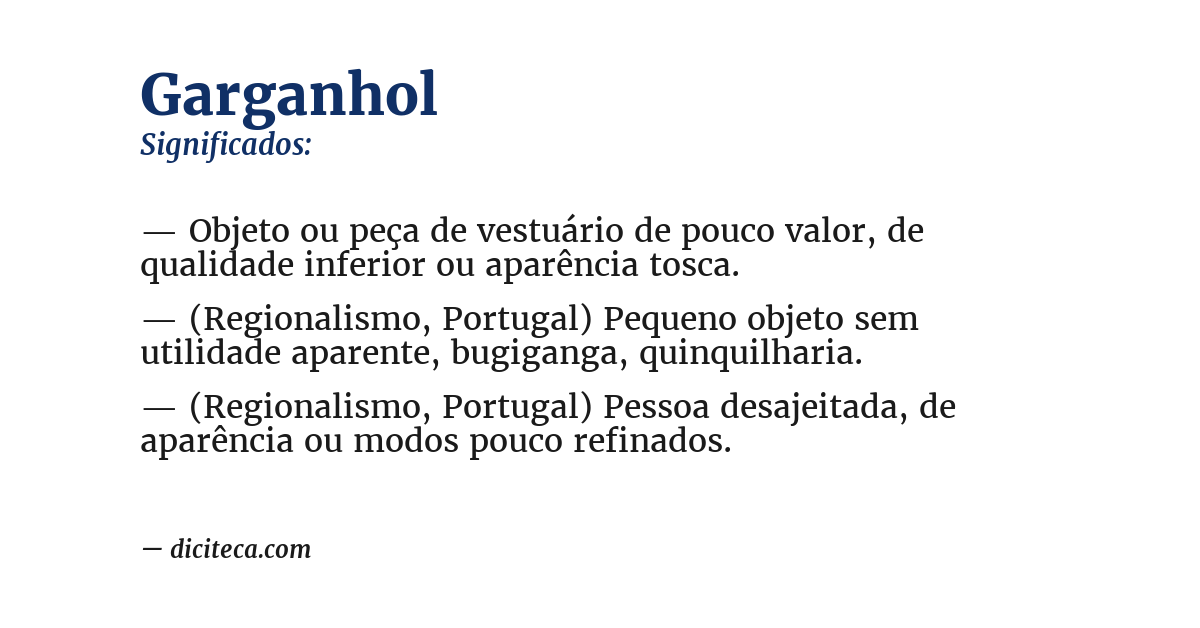Significado de garganhol