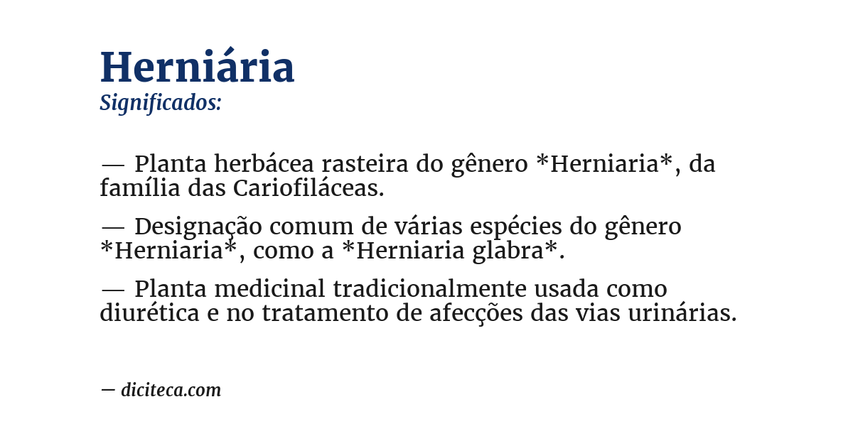Significado de herniária