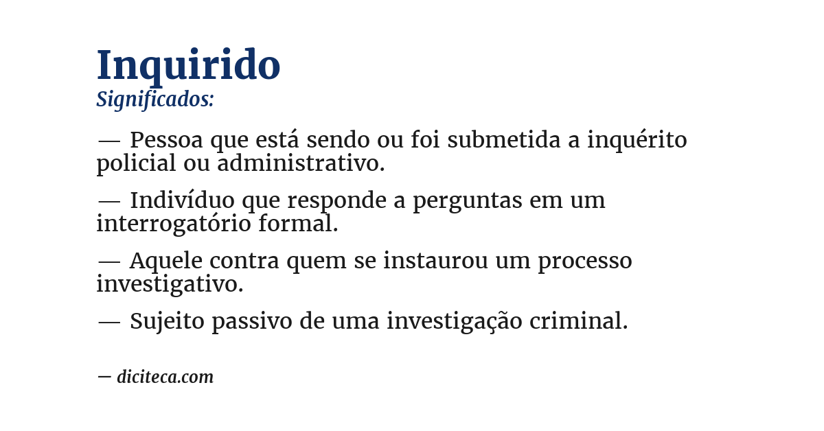 Significado de inquirido