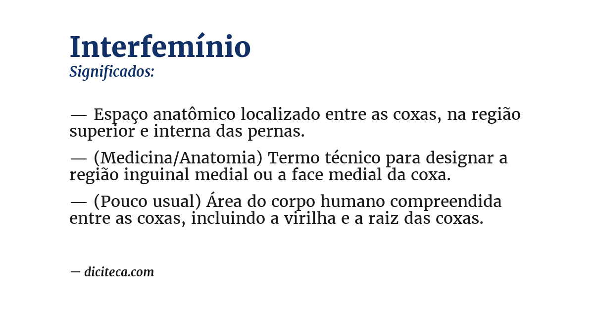 Significado de interfemínio