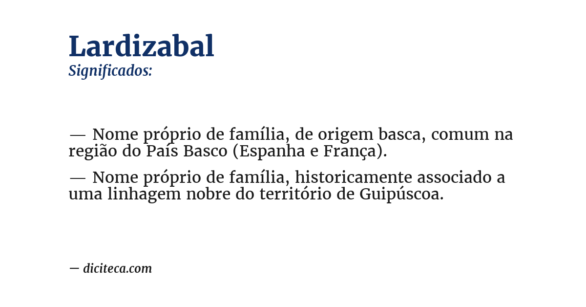 Significado de lardizabal
