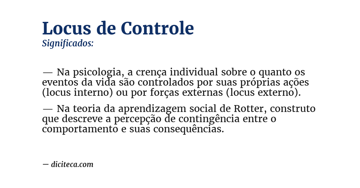 Significado de locus de controle