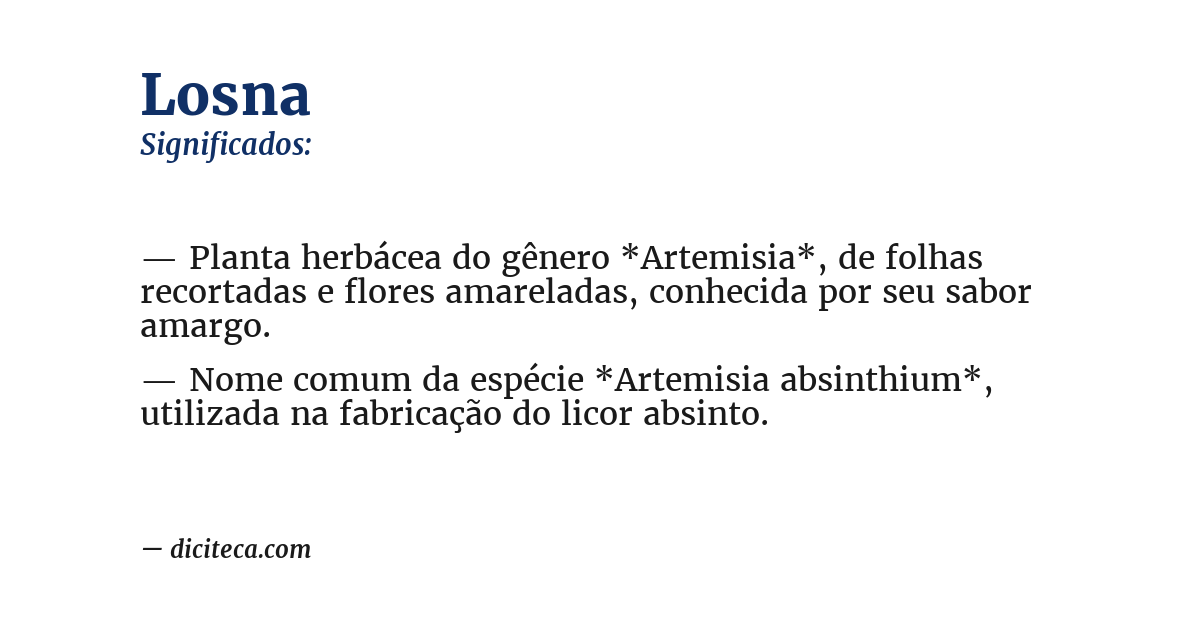 Significado de losna