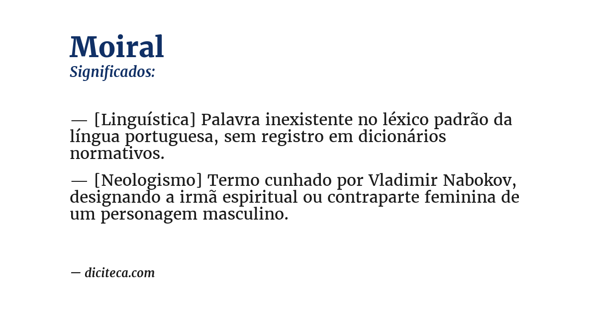 Significado de moiral