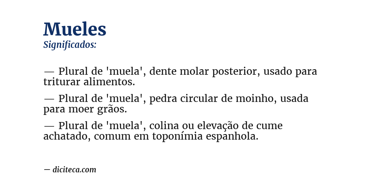 Significado de mueles
