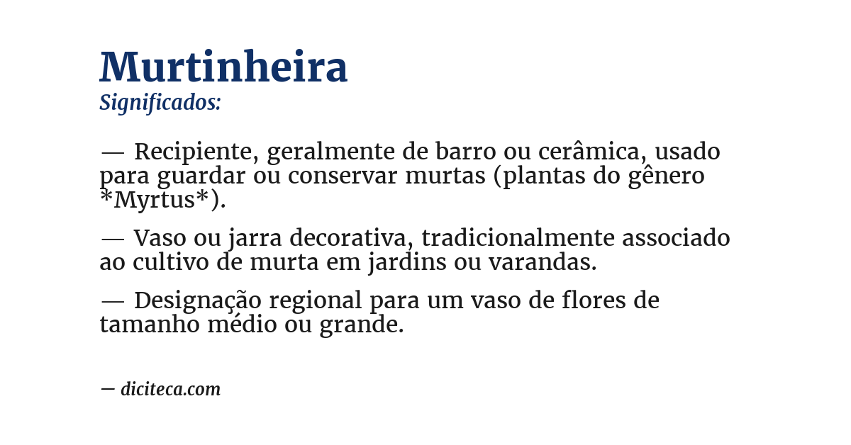 Significado de murtinheira