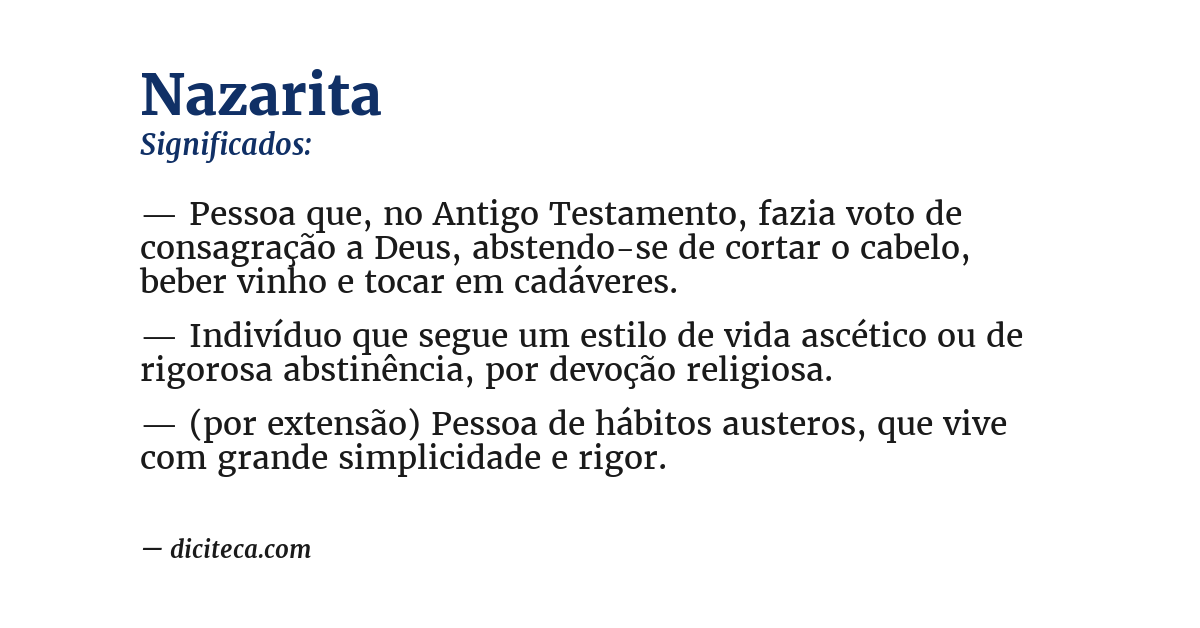 Significado de nazarita