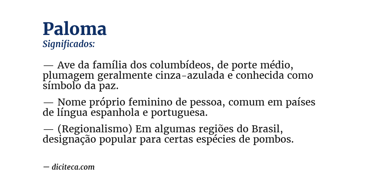 Significado de paloma