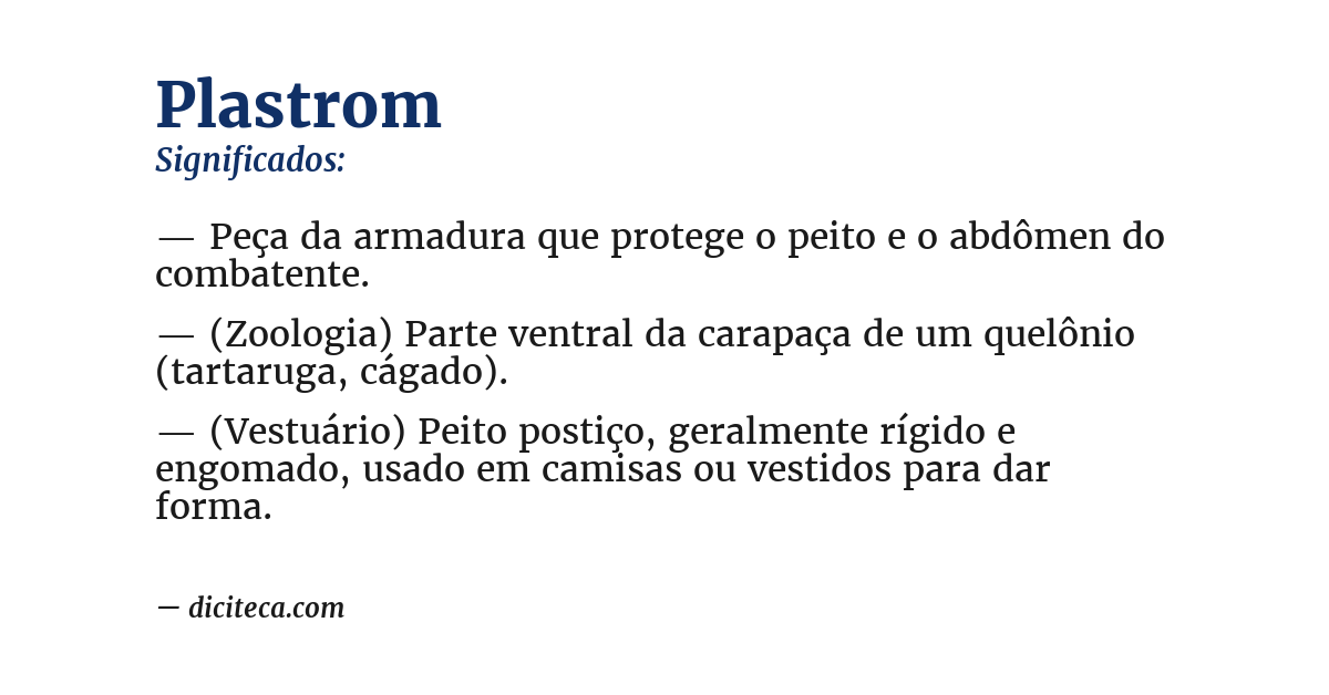 Significado de plastrom