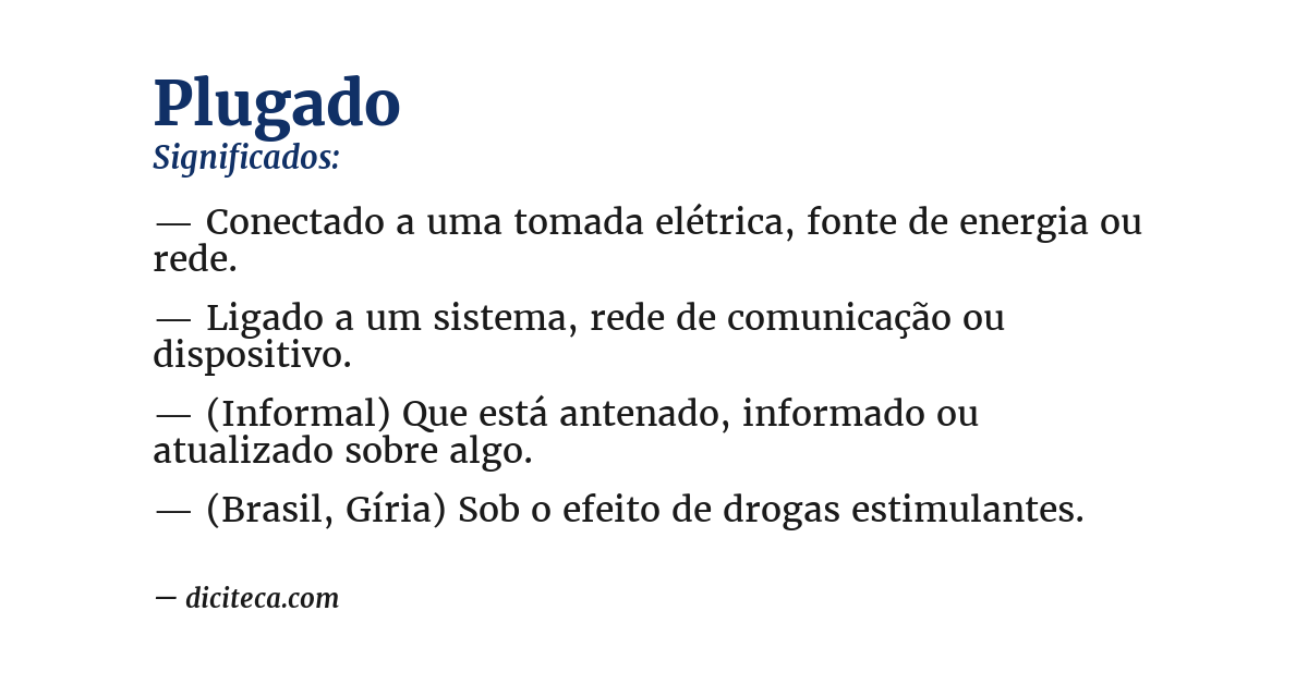 Significado de plugado