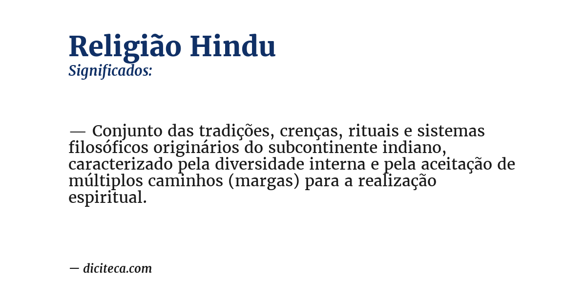 Significado de religião hindu