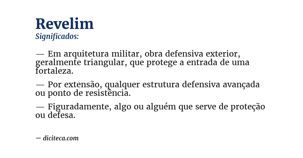 Significado de revelim
