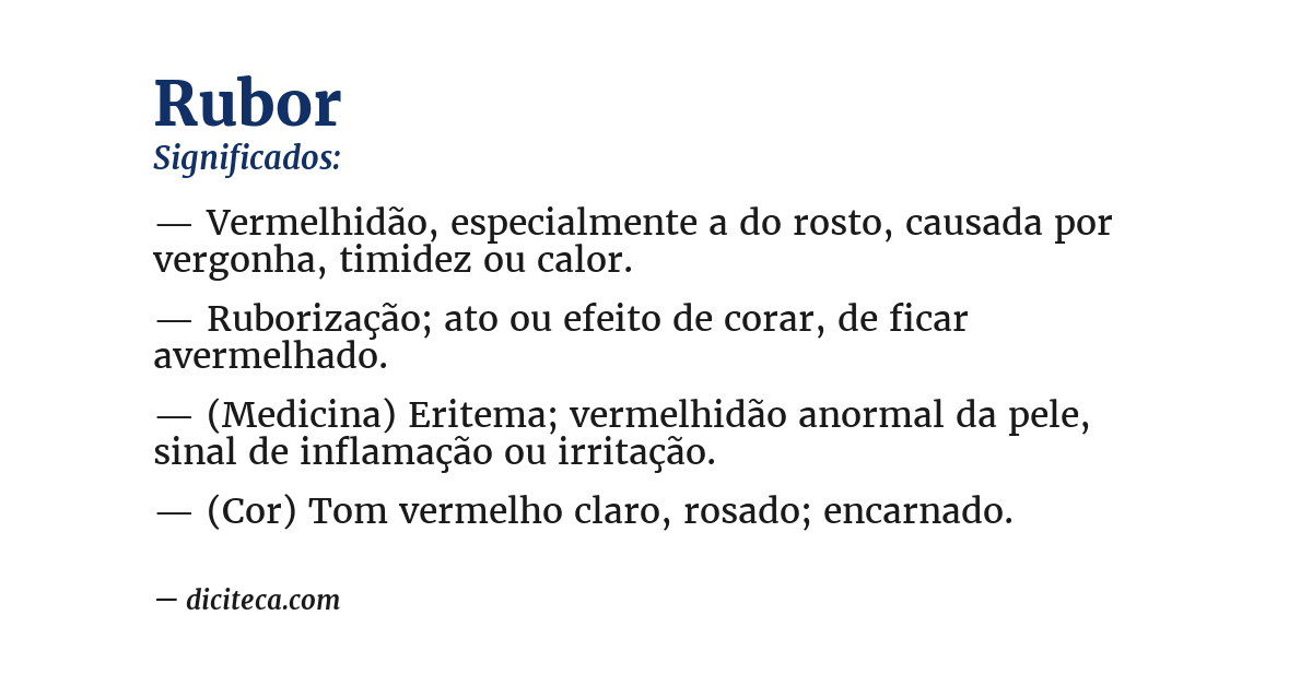 Significado de rubor