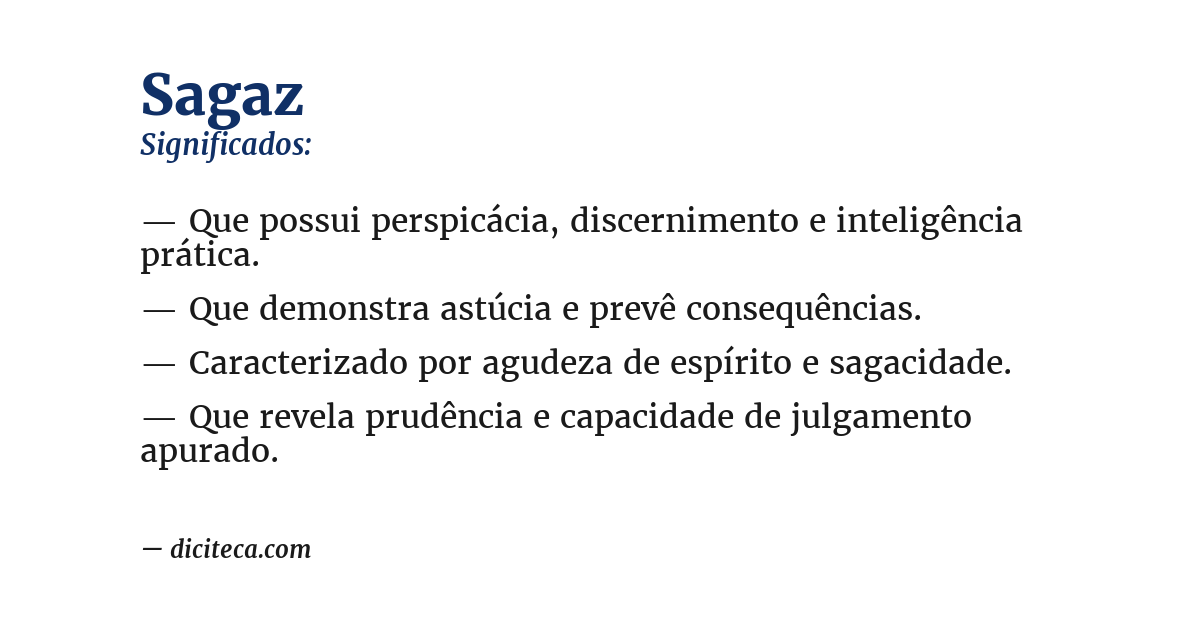 Significado de sagaz