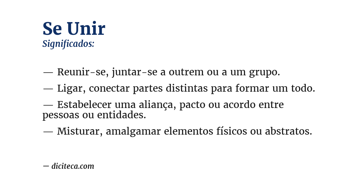 Significado de se unir