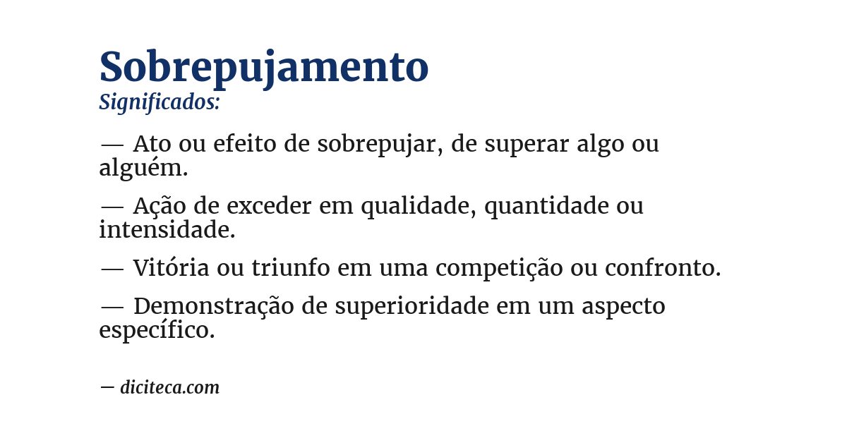 Significado de sobrepujamento