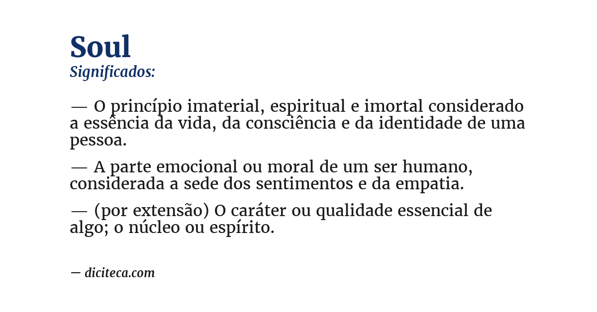 Significado de soul