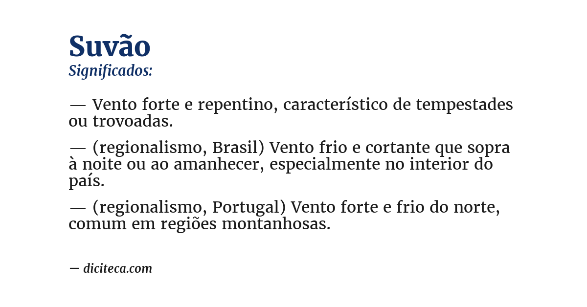 Significado de suvão