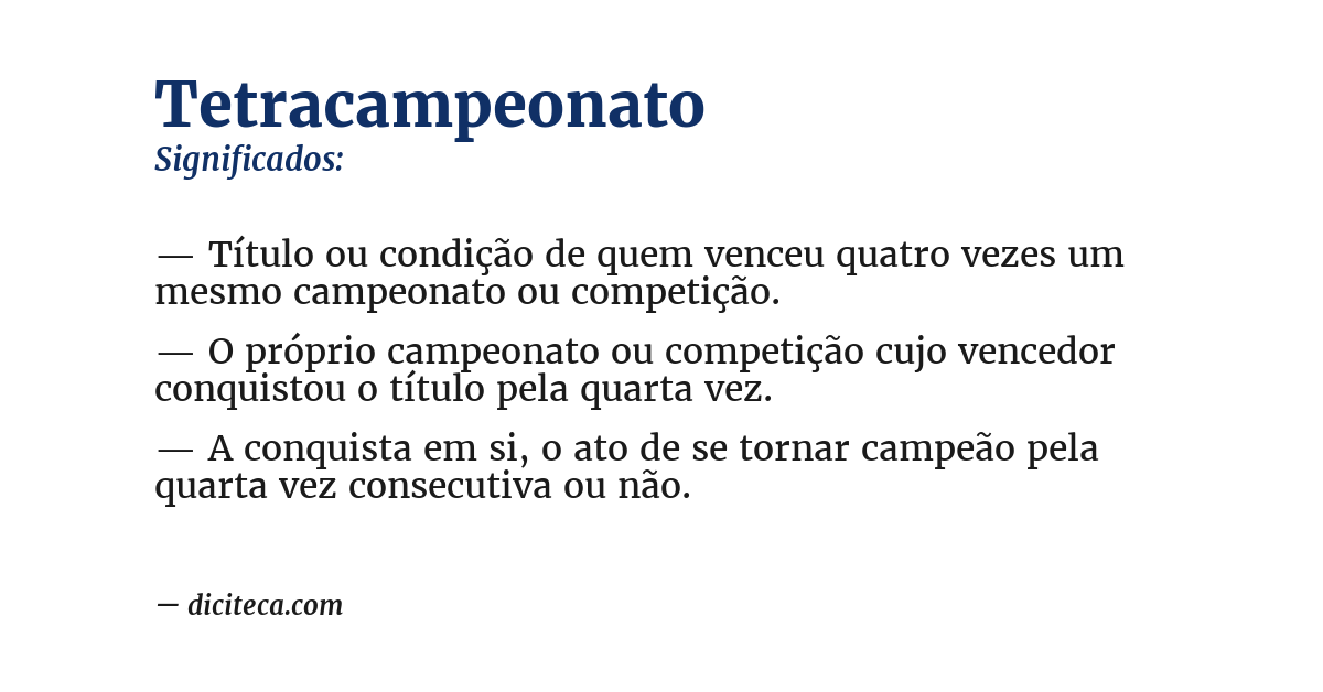 Significado de tetracampeonato