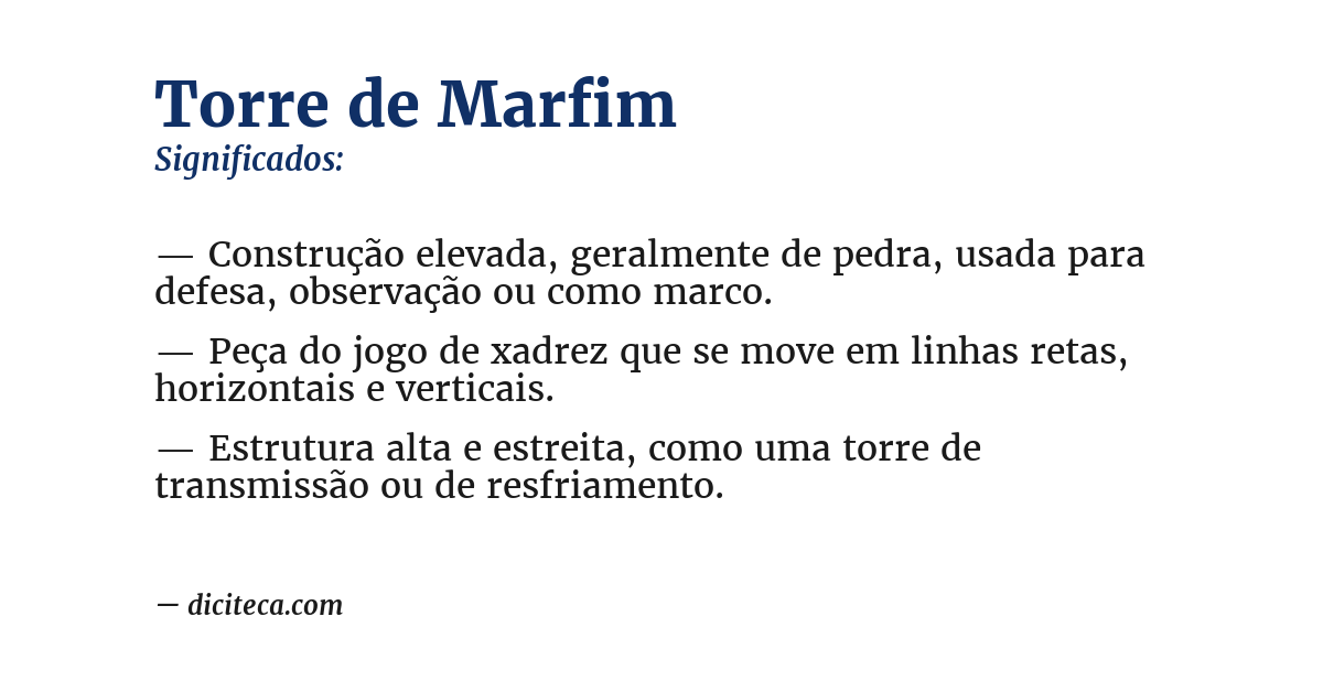 Significado de torre de marfim