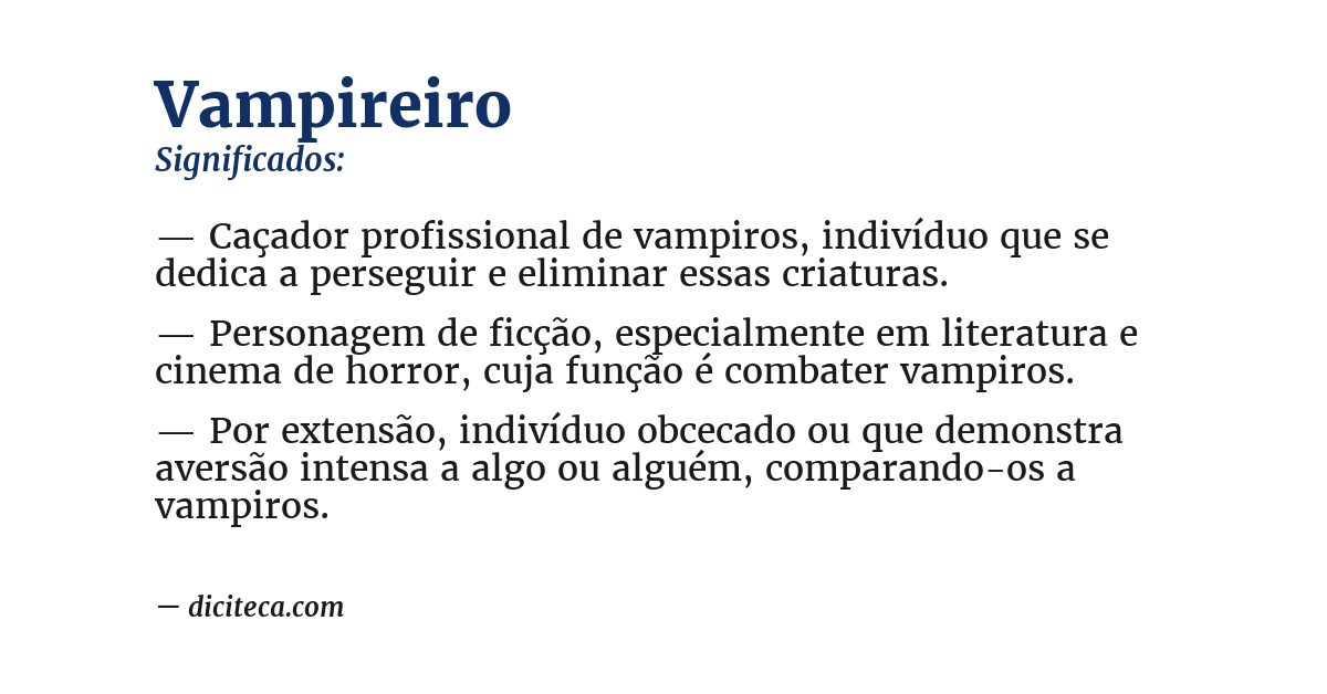 Significado de vampireiro