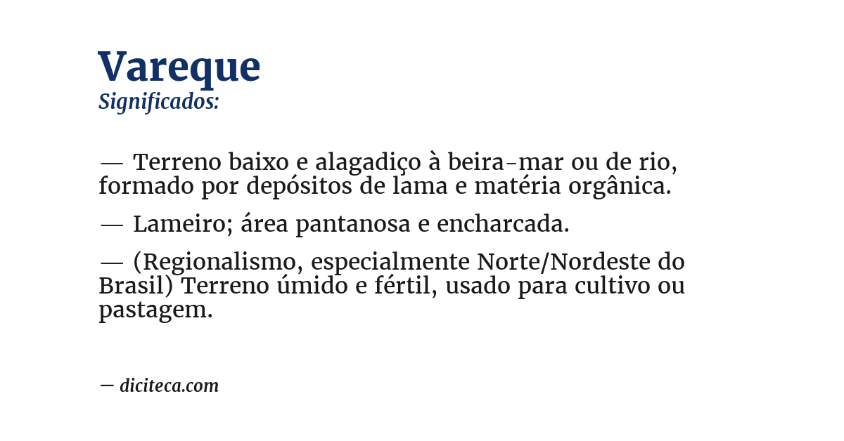 Significado de vareque