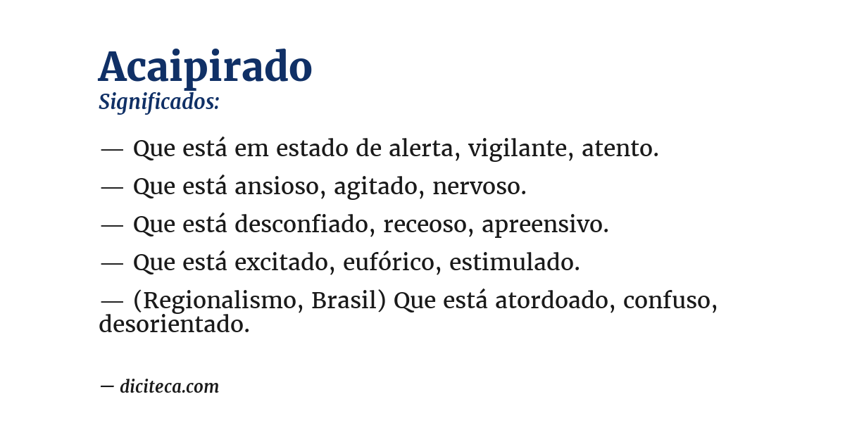 Significado de acaipirado