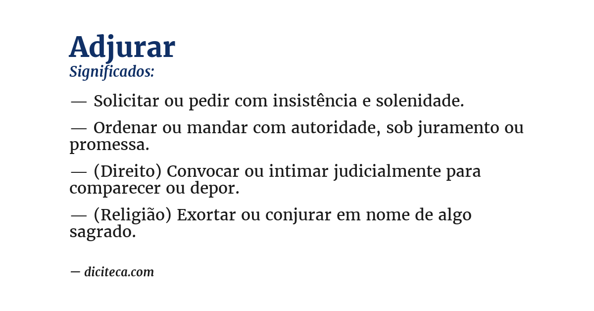Significado de adjurar