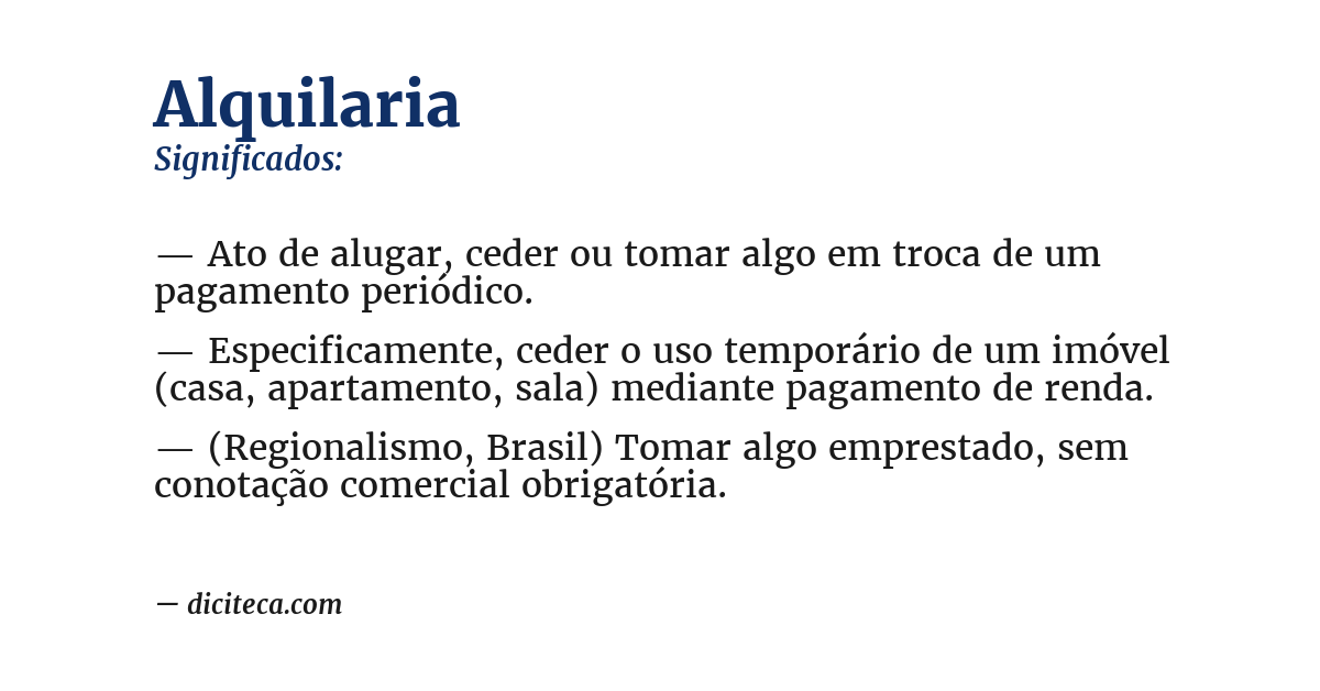 Significado de alquilaria