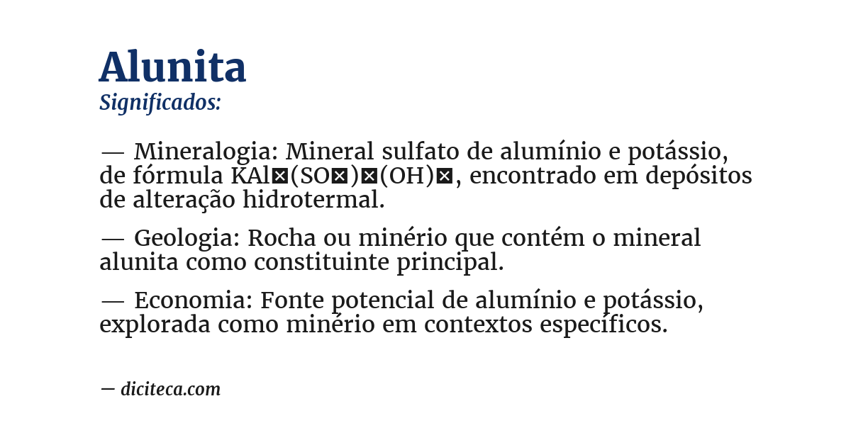 Significado de alunita