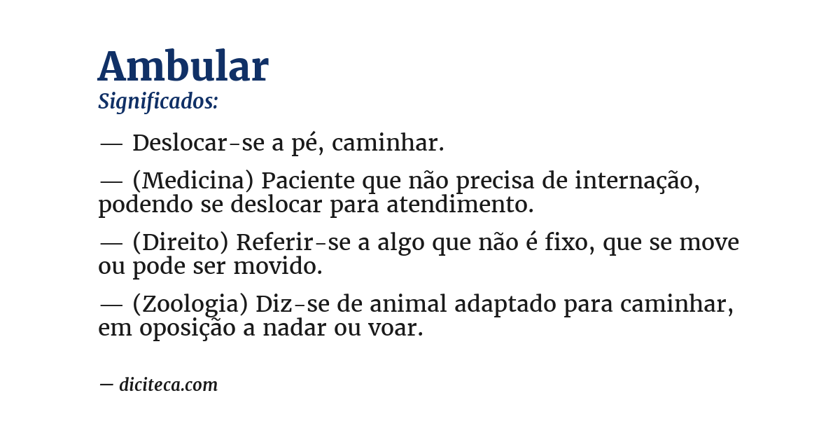 Significado de ambular