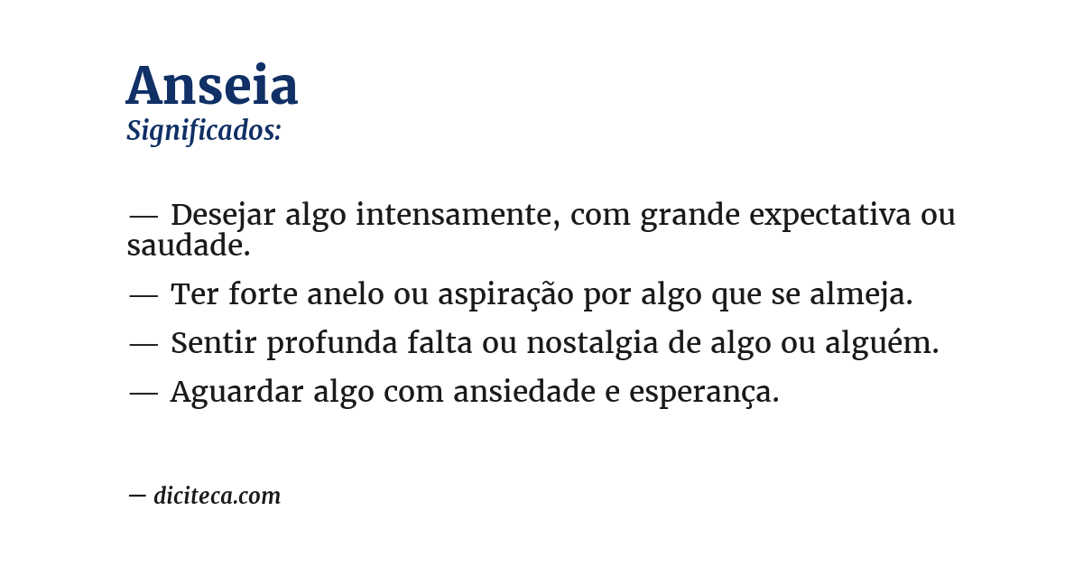 Significado de anseia
