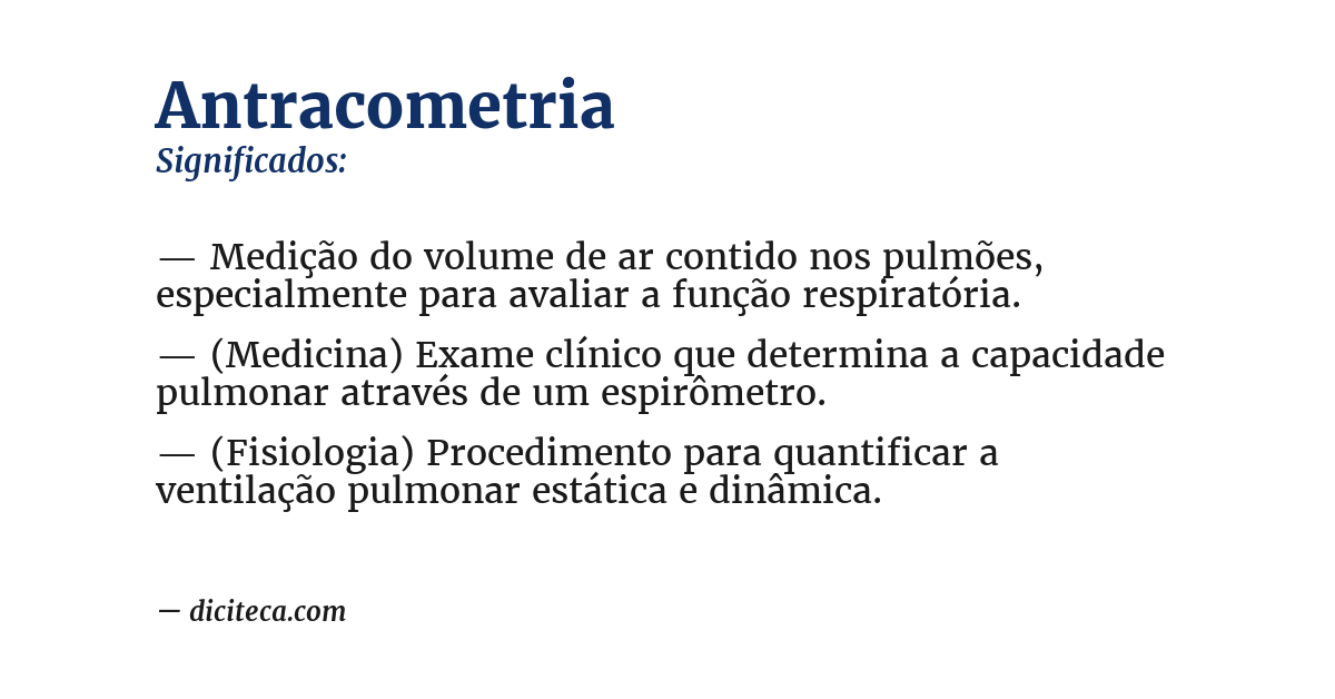 Significado de antracometria