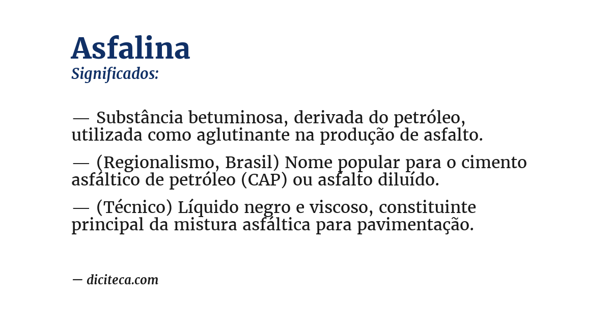 Significado de asfalina
