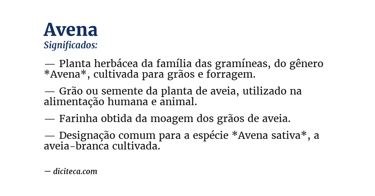 Significado de avena