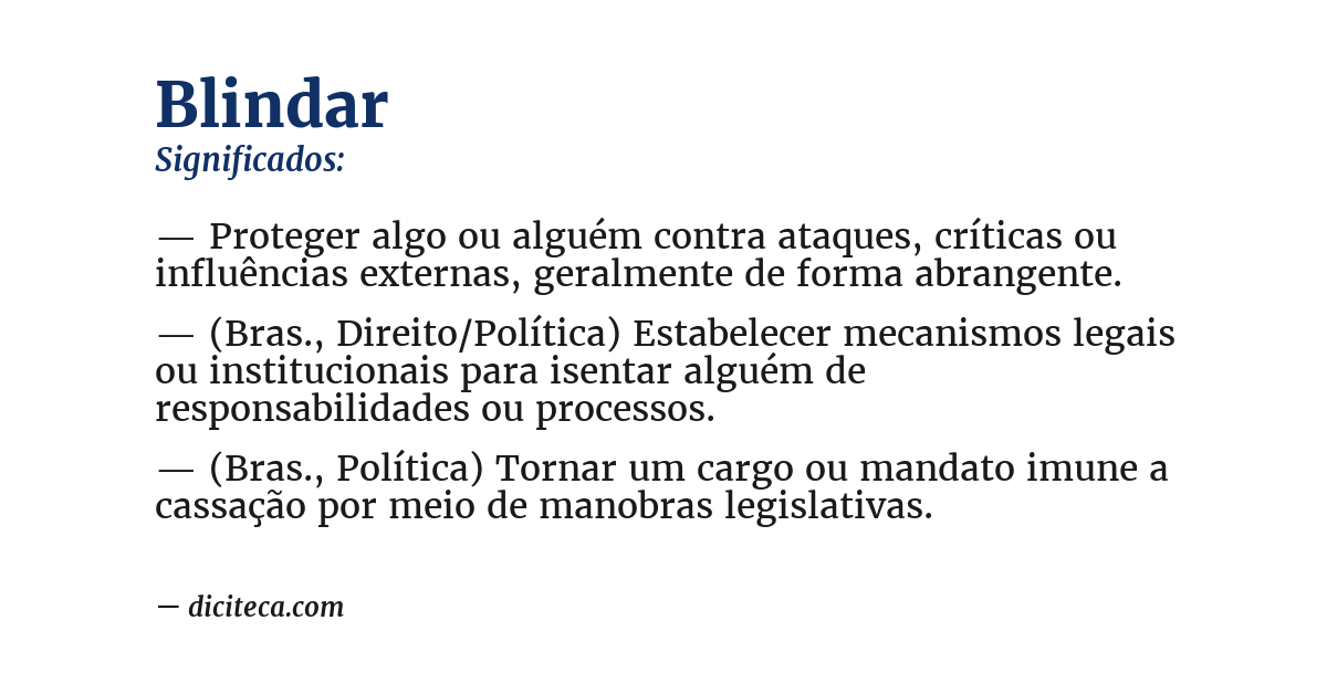 Significado de blindar