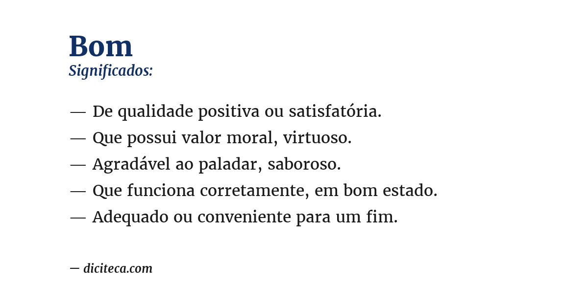 Significado de bom
