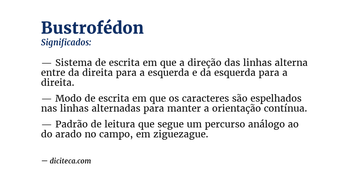 Significado de bustrofédon